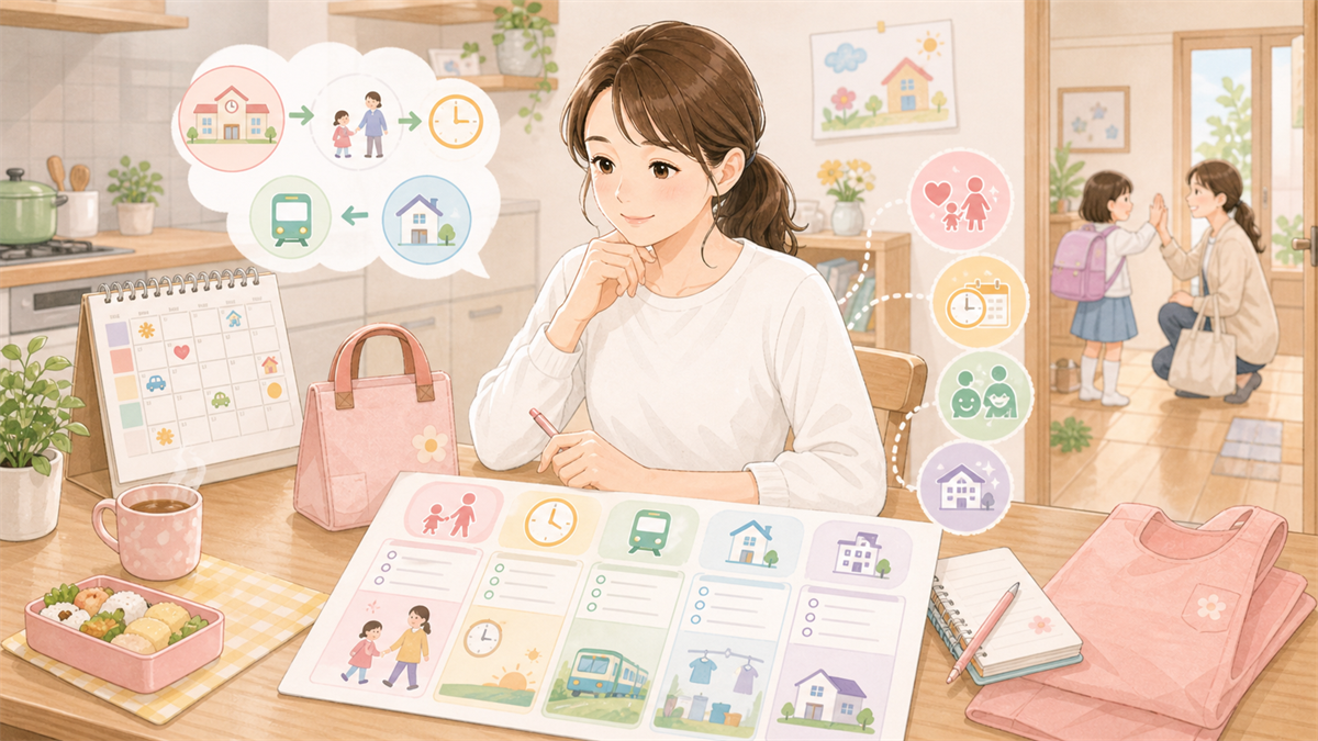 子育て後に保育士へ戻る働き方の内容を整理した保育士向けイラスト