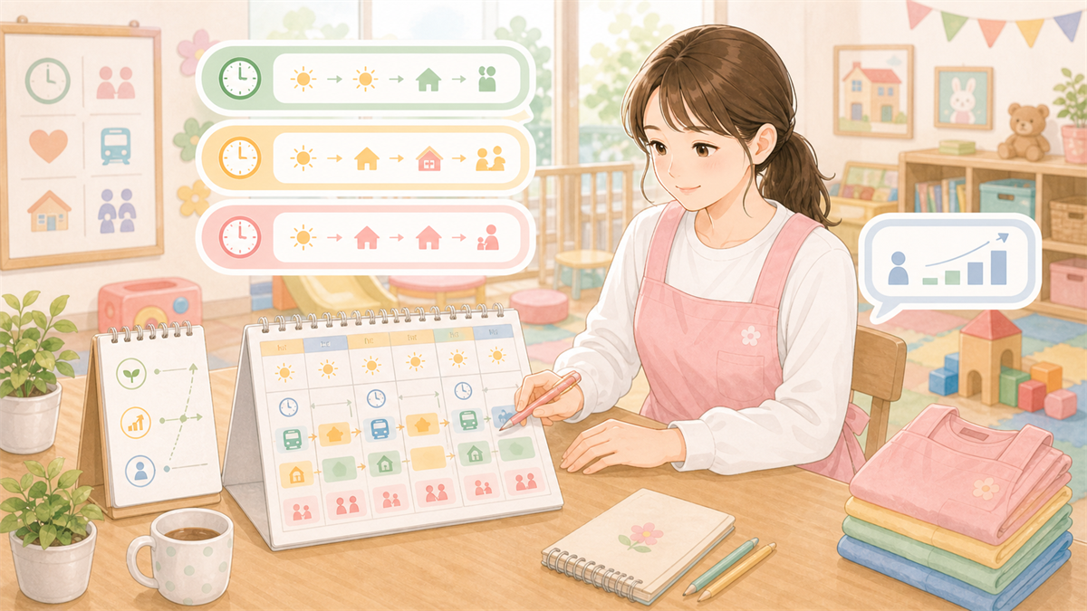 パートから保育士に復職する選び方の内容を整理した保育士向けイラスト
